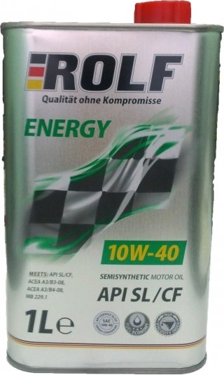 Масло ROLF Energy 10W40 Api SL/СF Acea A3/B4 п/синт.разливное 1л.